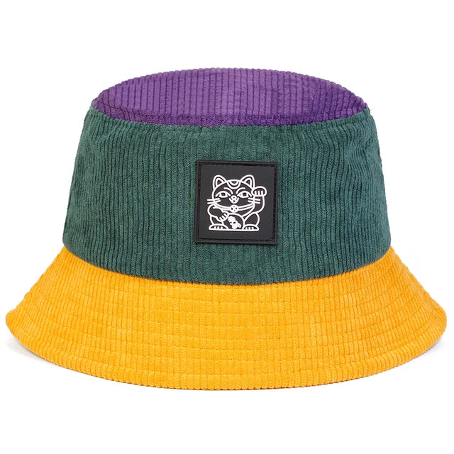 The Lucky Cat Sun Bucket Hat - Yellow