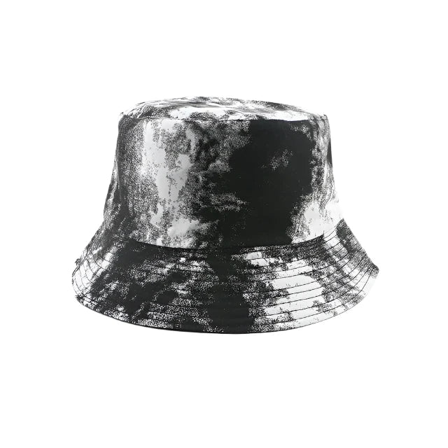 Trendy Tie Dye Bucket Hats - Black