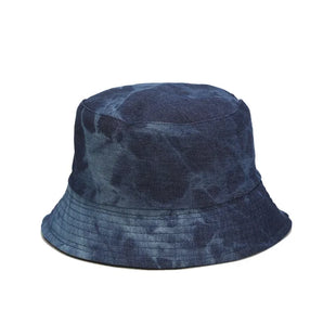 Tri-Tone Denim Bucket Hat - Blue