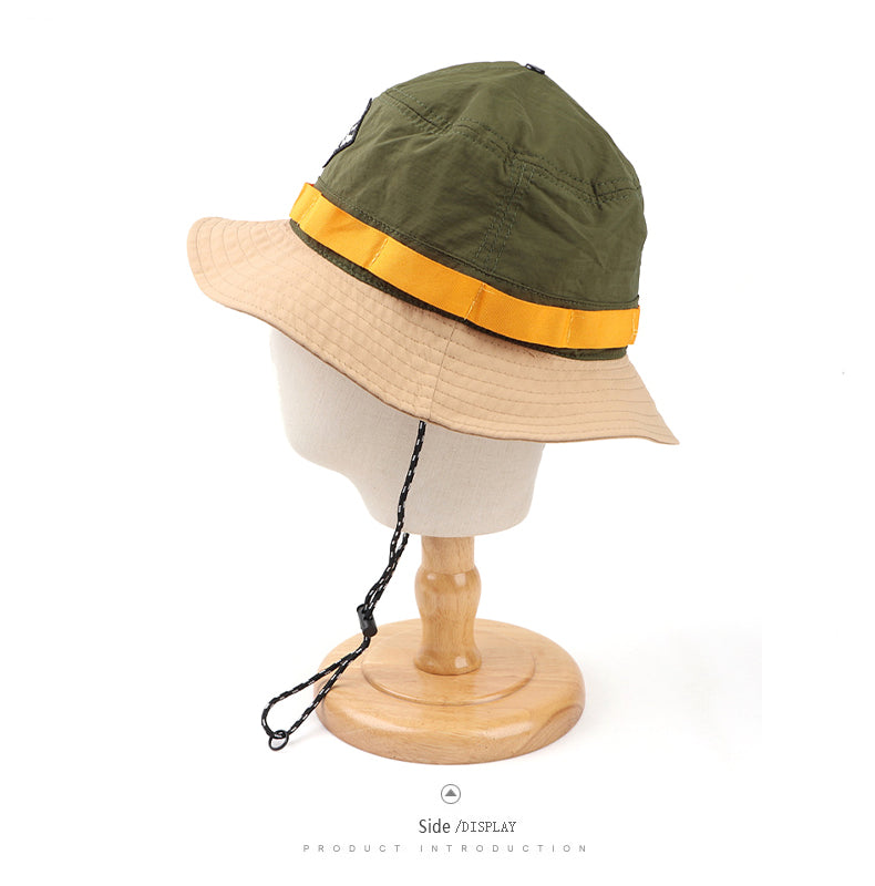 Two-Tone Portable Adventure Bucket Hat - Side Display