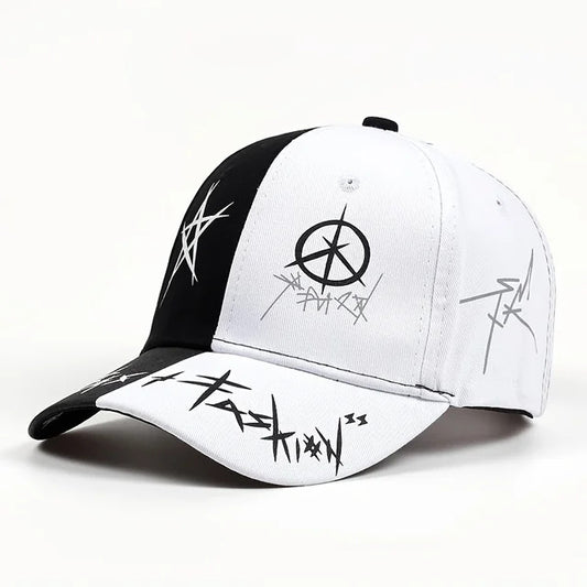 Urban Edge Printed Baseball Cap - Black & White