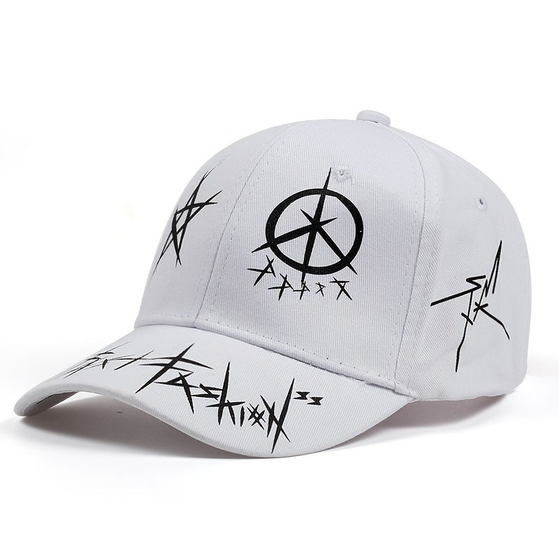 Urban Edge Printed Baseball Cap - White