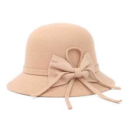 Velora Wool Felt Cloche Hat - Khaki