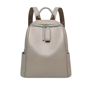 Verona Luxe Genuine Leather Backpack - Gray 2