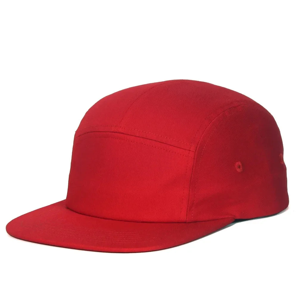 Versatile 5-Panel Cap - Red