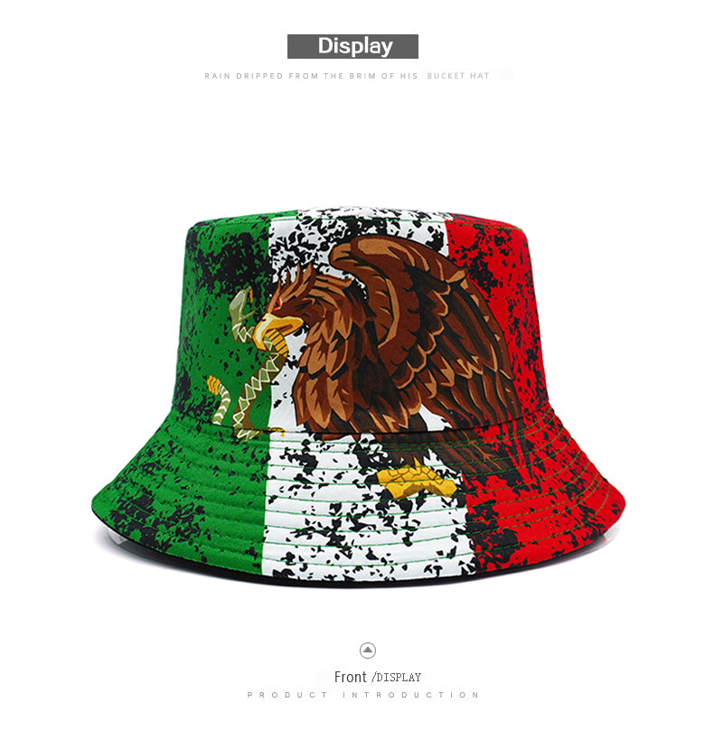 Vibrant Mexican Flag-Inspired Bucket Hat - Front Display