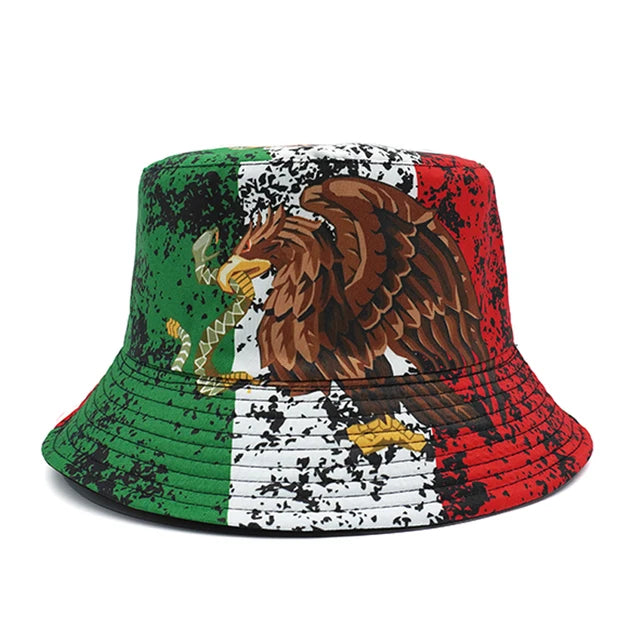 Vibrant Mexican Flag-Inspired Bucket Hat - Style: 2