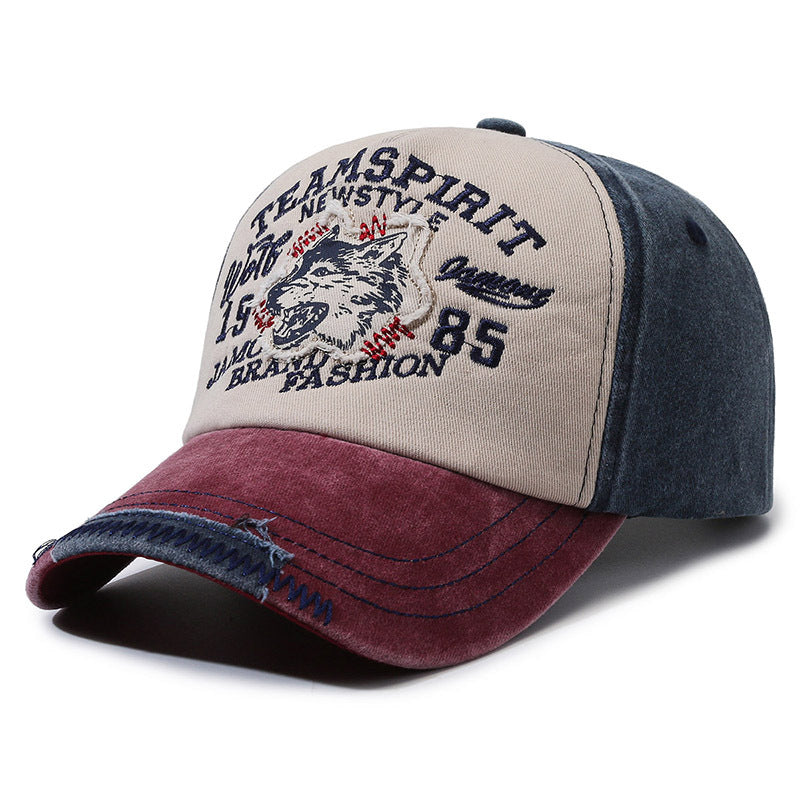 Vintage-Inspired ‘Team Spirit’ Baseball Cap - Red Navy Blue  