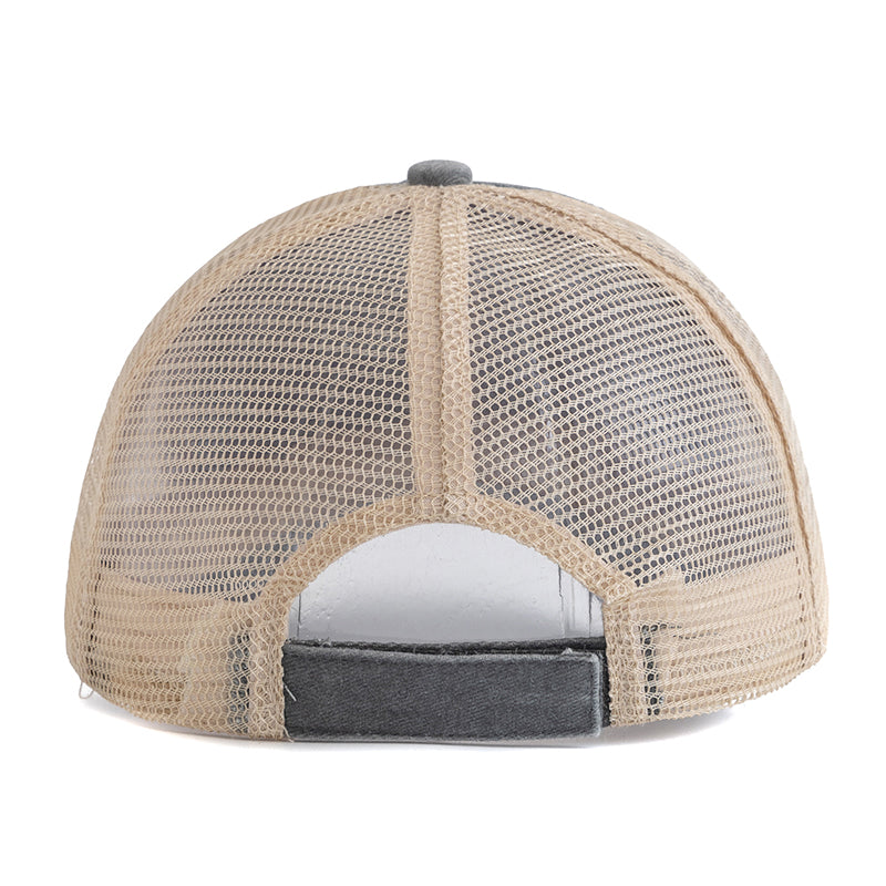 Vintage-Style Distressed Trucker Hat - Back