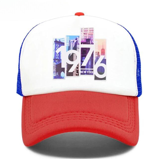 Vintage 1976 Trucker Hat – Red Blue