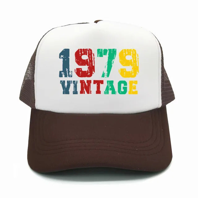 Vintage 1979 Trucker Hat  - White & Brown  