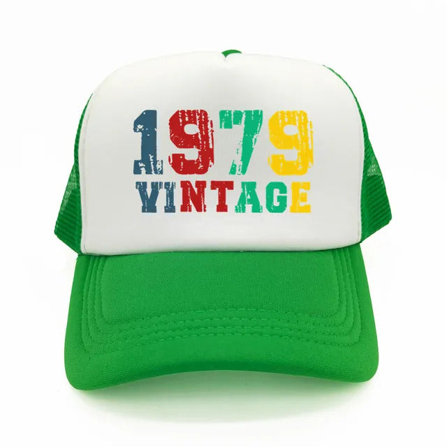 Vintage 1979 Trucker Hat  - White & Green 