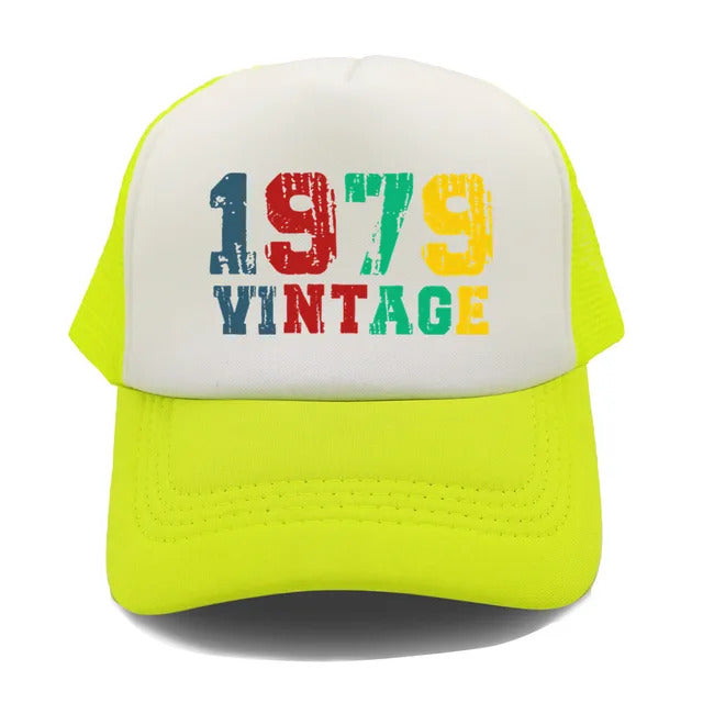 Vintage 1979 Trucker Hat  - White & Light Green 