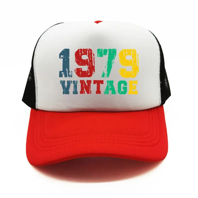 Vintage 1979 Trucker Hat  - White Red & Black
