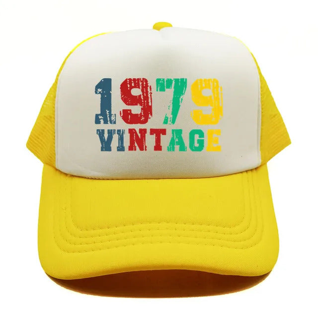 Vintage 1979 Trucker Hat  - White & Yellow 
