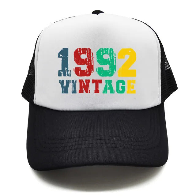Vintage 1992 Trucker Hat  - White & Black 