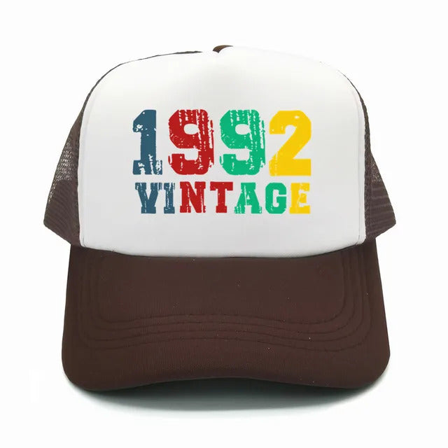 Vintage 1992 Trucker Hat  - White & Brown 