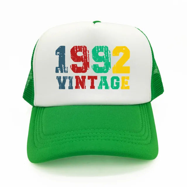 Vintage 1992 Trucker Hat  - White & Green  