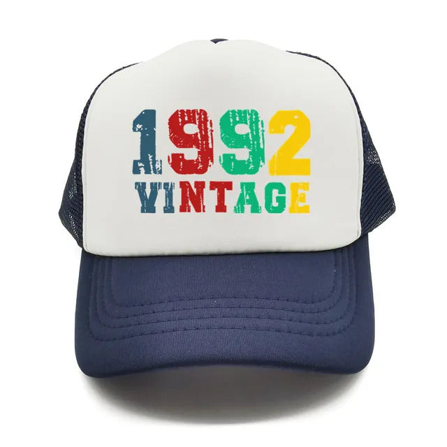 Vintage 1992 Trucker Hat  - White & Navy 