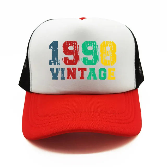 Vintage 1998 Trucker Hat  - Red Black
