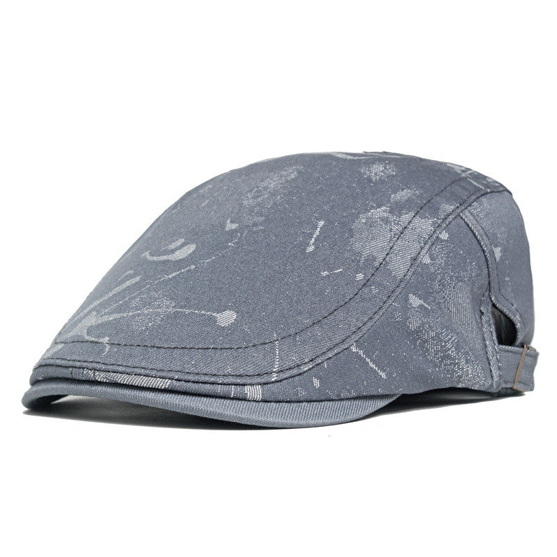Vintage Artistic Pattern Flat Cap - Gray