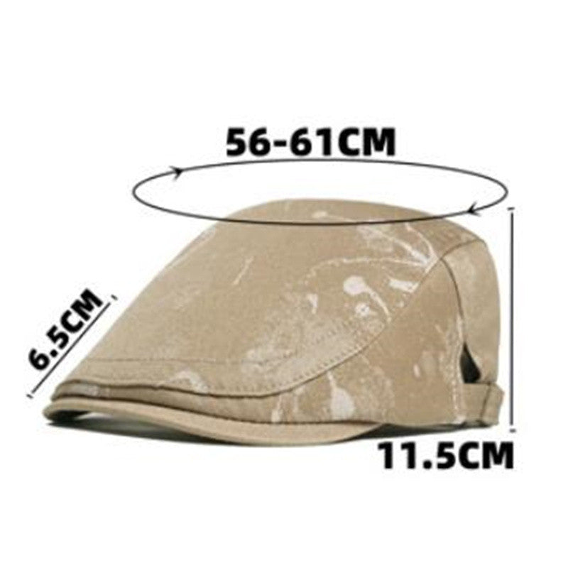 Vintage Artistic Pattern Flat Cap - Size 