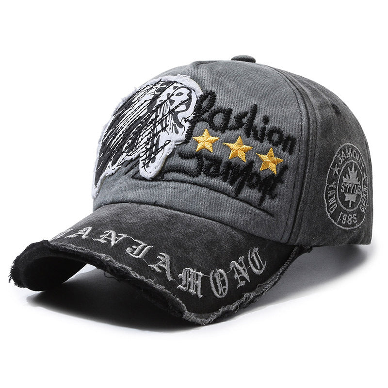 Vintage Astronaut Universe Baseball Hat - Black  