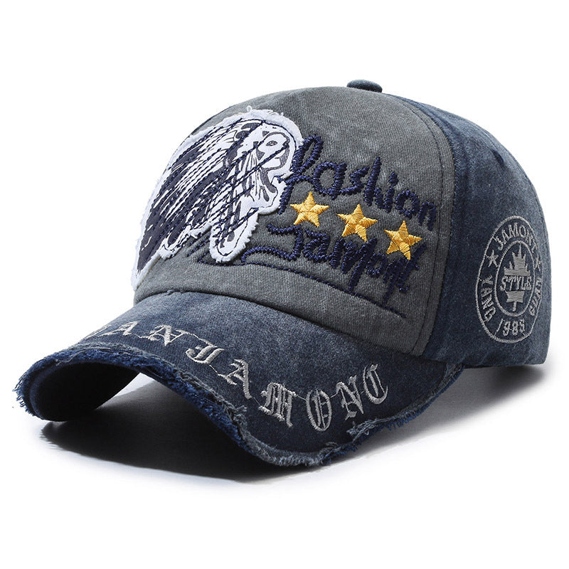 Vintage Astronaut Universe Baseball Hat - Navy