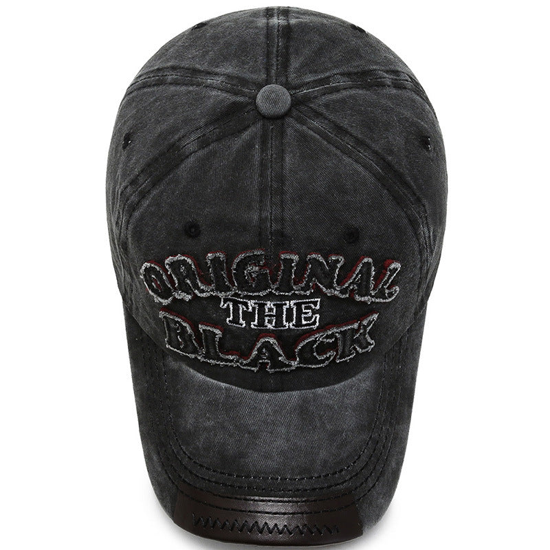 Vintage Embroidered Two-Tone Baseball Cap – Top