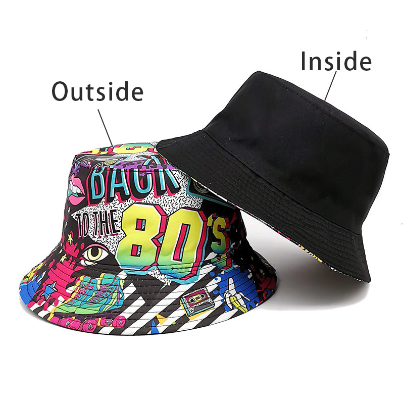 Vintage Pop Culture Bucket Hat – Front