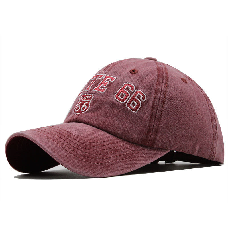 Vintage Route 66 Baseball Cap - Red