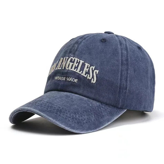 Vintage Washed Denim Baseball Cap – Navy  