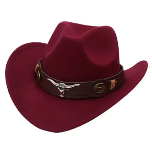 Western Cowboy Hat Inspired by Ennis & Jack - Wine Red