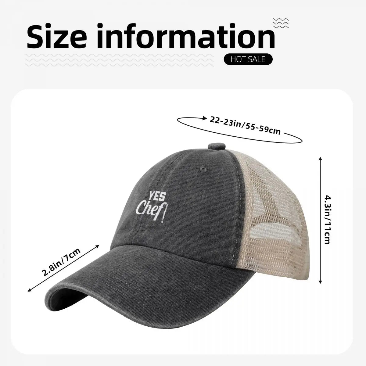 YES Chef Unisex Trucker Hat - Size