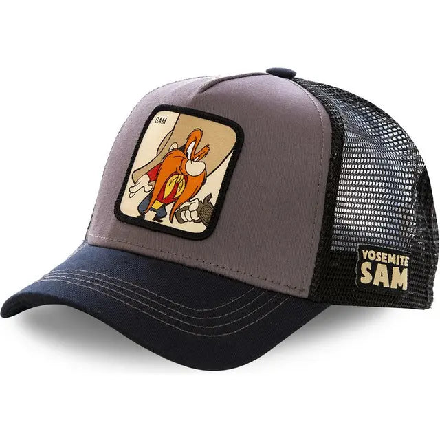 Yosemite Sam Patch Trucker Hat - Gray